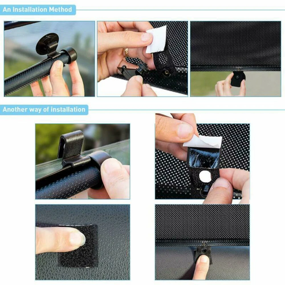 

Car Window Sunshades Retractable PVC Auto Side Windshield Visor Curtain Anti-UV Protection Sun Visor Car Accessories