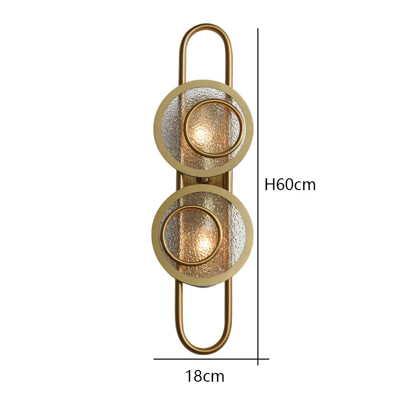 

Postmodern light luxury wall lamp living room background wall bedside personalized glass aisle wall light