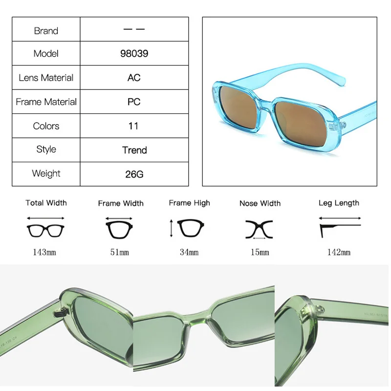 Модные прямоугольные квадратные очки Женские Ретро винтажные брендовые