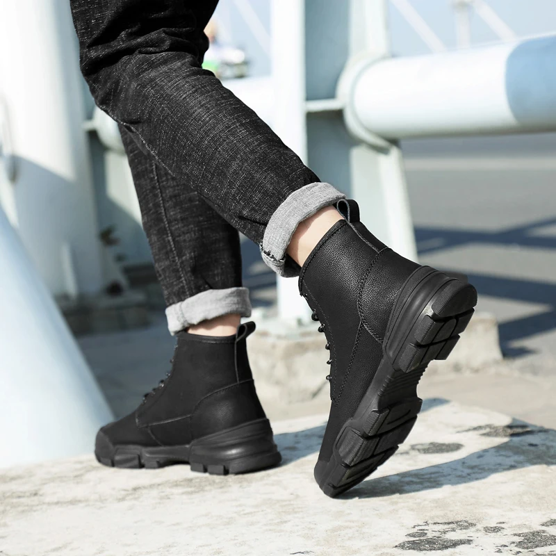 

Men Casual Shoes Fashion Black Casual Shoes For Men Leisure Men's Sneakers Running Mens Boots Sports Leather Shoe Man