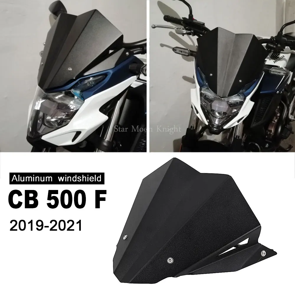 Fit For HONDA CB500F CB 500 F CB500 F 2019 - 2021 Motorcycle Accessories Windshield Windscreen Aluminum Wind Shield Deflectore