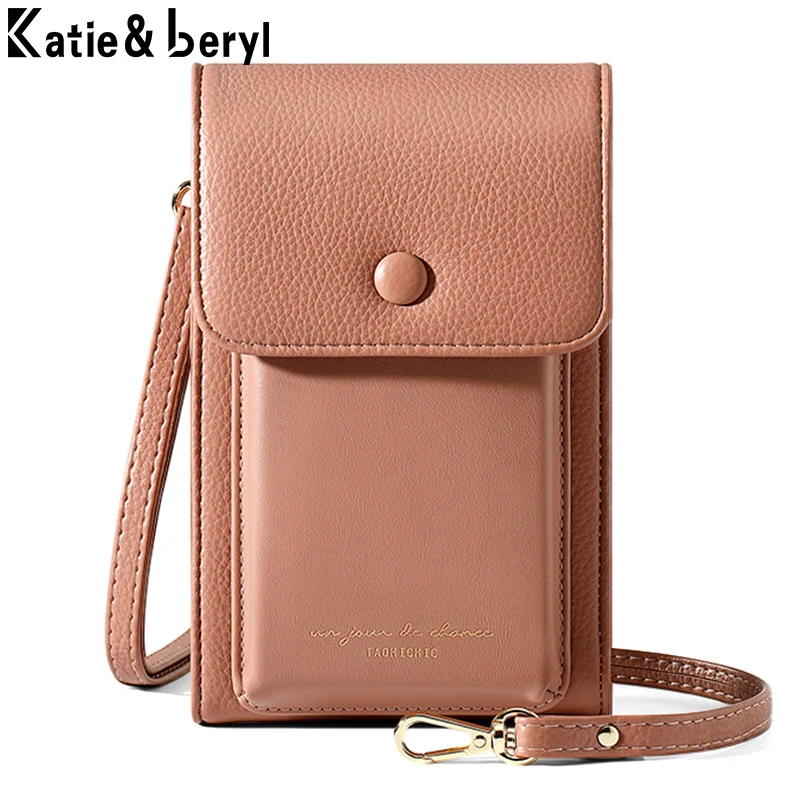 

Lychee Soft Pu Leather Phone Shoulder Bags for Women Fashion Luxury Designer Female Crossbody Bag Lady Handbag Flap Coin Clutch