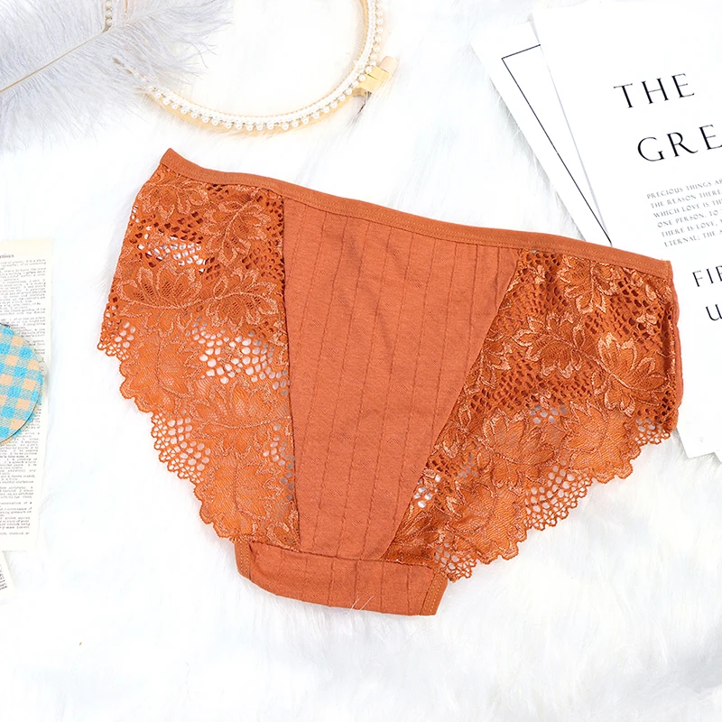 

3 Pcs Cotton Panties Sexy Panty Briefs Lace Panties Women Underwear Lingerie Panties For Female Ladies Floral Pantys Underpants