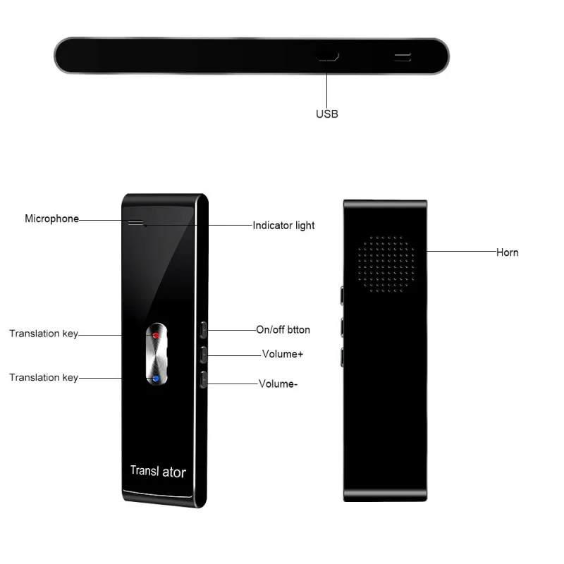 T8S Мини карманный мгновенный голосовой переводчик многоязычный перевод Bluetooth