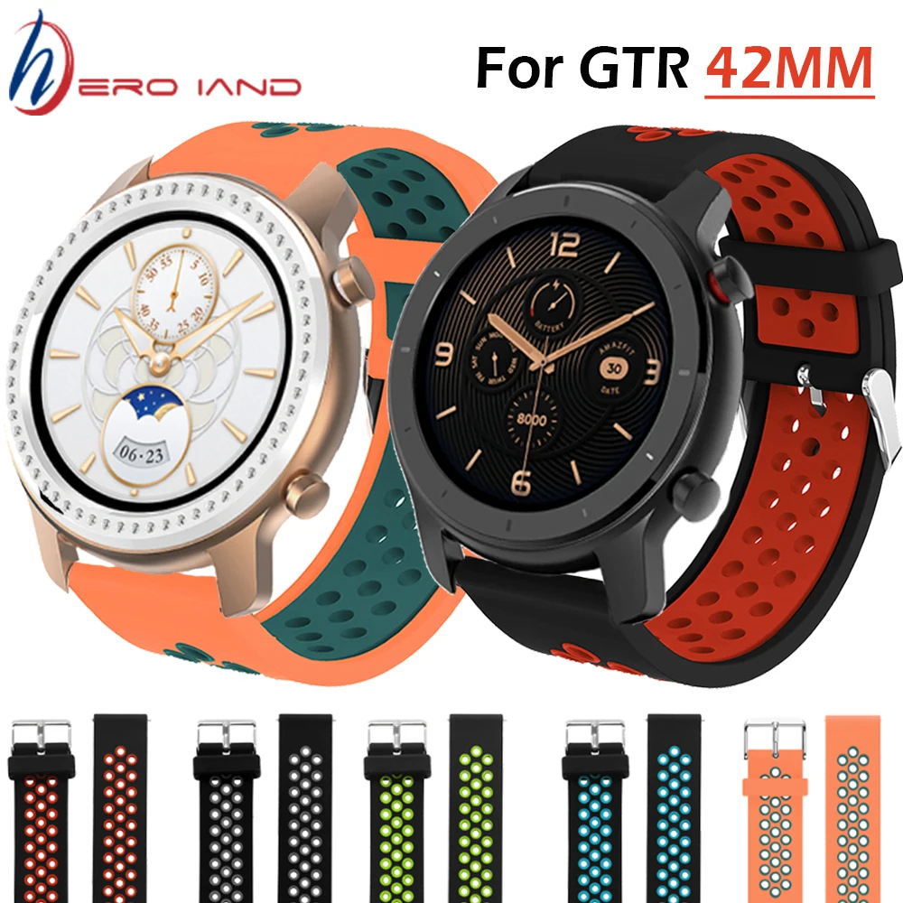 

Sports silicone Wrist Strap for Xiaomi Huami Amazfit GTR 47mm 42mm Bracelet Band for Huami Amazfit Watch Replacement Watchband