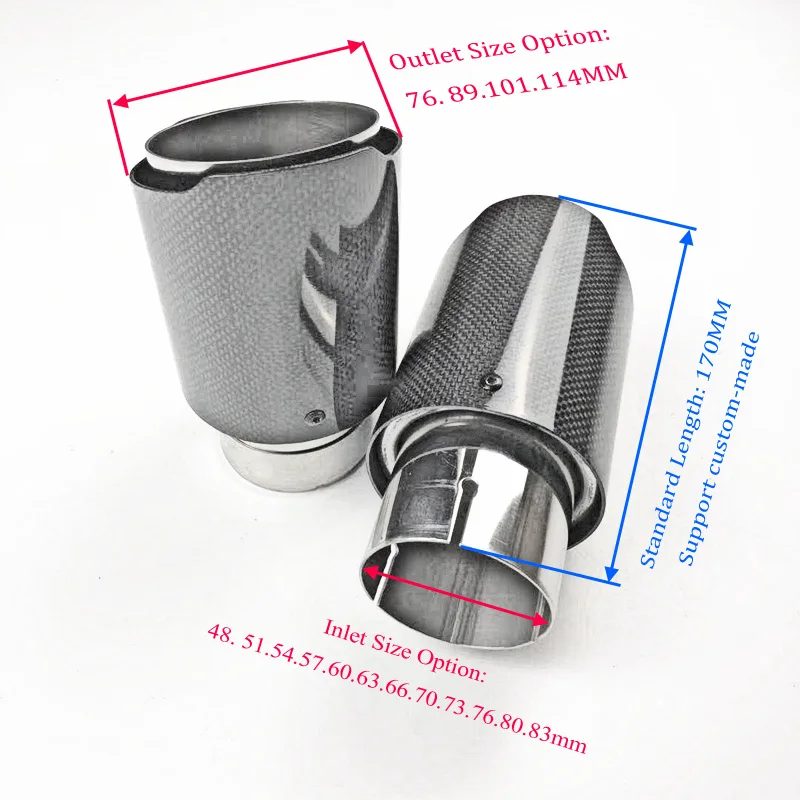 Одна деталь Akrapovic выхлопные наконечники из углеродного волокна для мотоцикла выхлопные трубы для автомобиля универсальный глушитель выхлопной трубы выхлопная труба