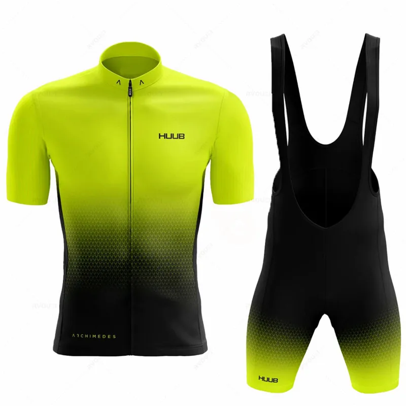 

HUUB Team Cycling Jersey Set 2021 Man Summer MTB Race Cycling Clothing Short Sleeve Ropa Ciclismo Outdoor Riding Bike Uniform