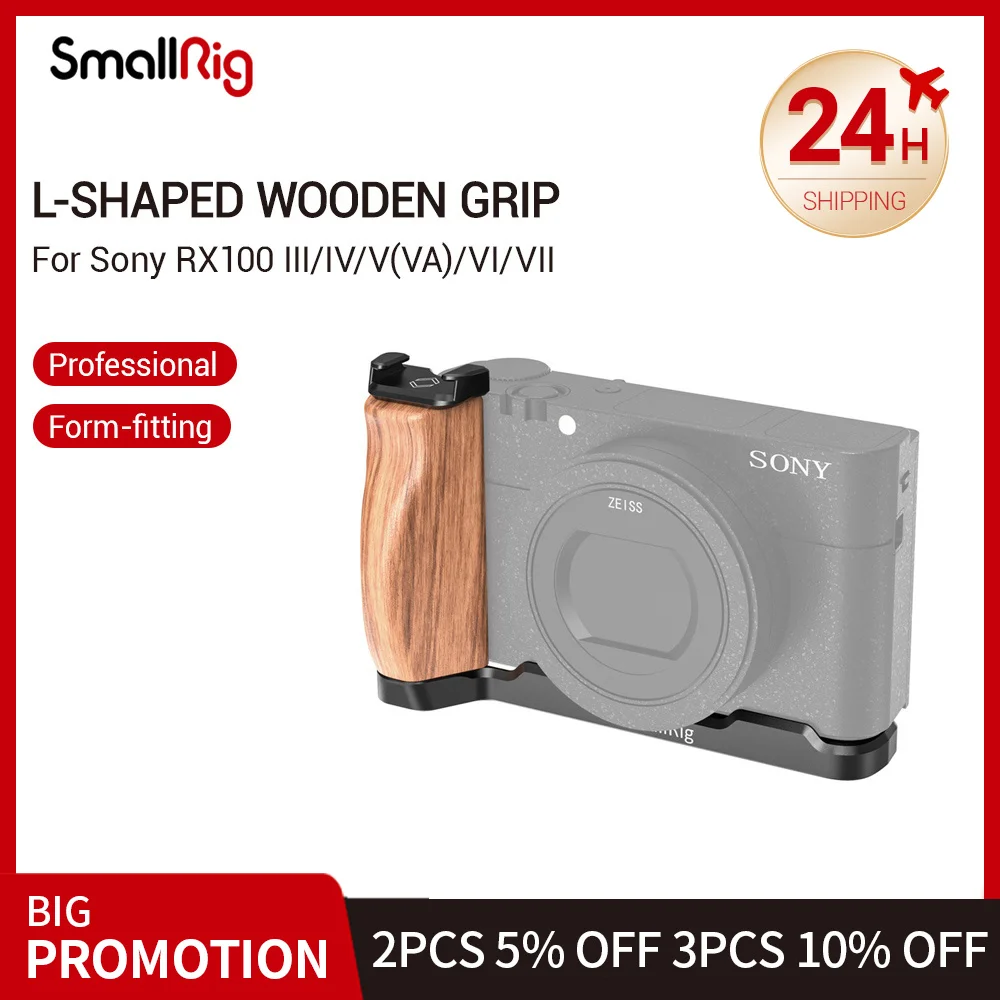

Деревянная рукоятка SmallRig RX100 VII L-образной формы для Sony RX100 III/IV/V(VA)/VI/VII с холодным башмаком для микрофона DIY Vlog 2438