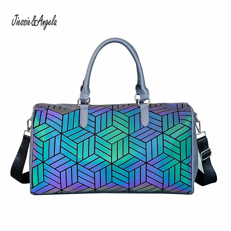 New Bags For Women Fashion Laser Geometric Suitcase Large Women's Bag PU Leather Handbag Tote Bags For Women