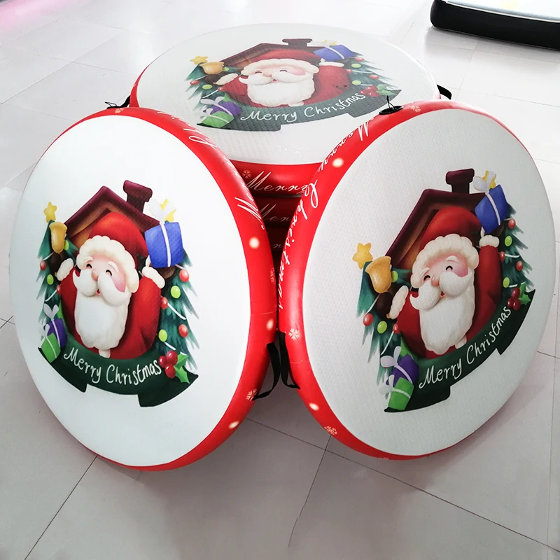 

Good Bouncy Inflatable Air Track Tumbling Circle Mat Air Spot with Christmas design Print for Sale