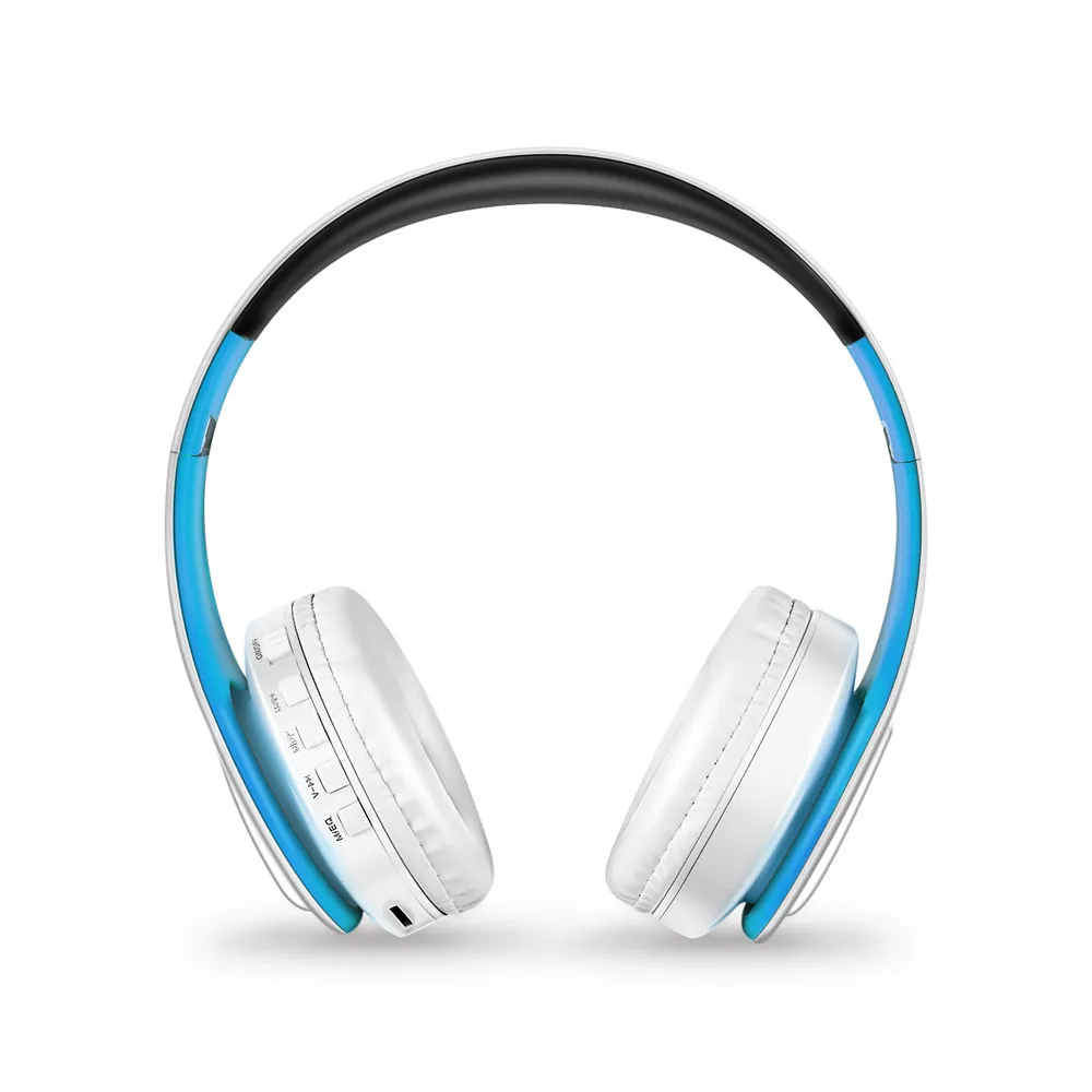 Синий Mosunx Беспроводная Bluetooth складная гарнитура стереонаушники гарнитура для SD Bluetooth гарнитура со слотом для sd-карты - Цвет: Синий
