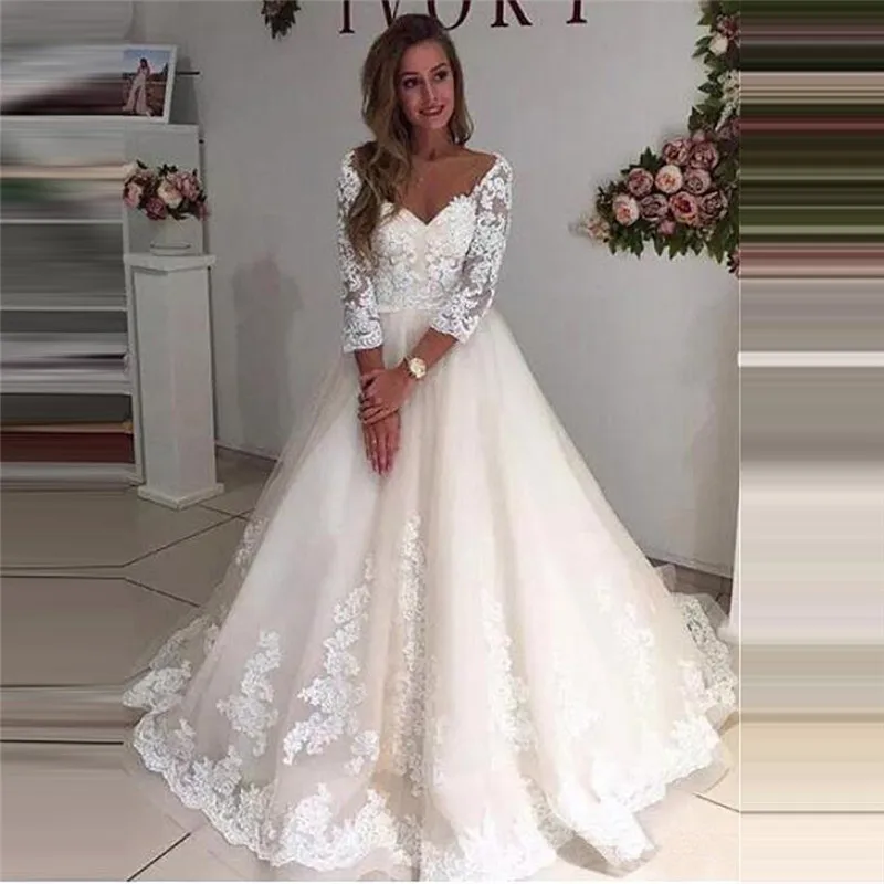 

Женское свадебное платье с кружевной аппликацией, сексуальное платье с длинными рукавами и завязкой сзади, индивидуальный пошив, 2021