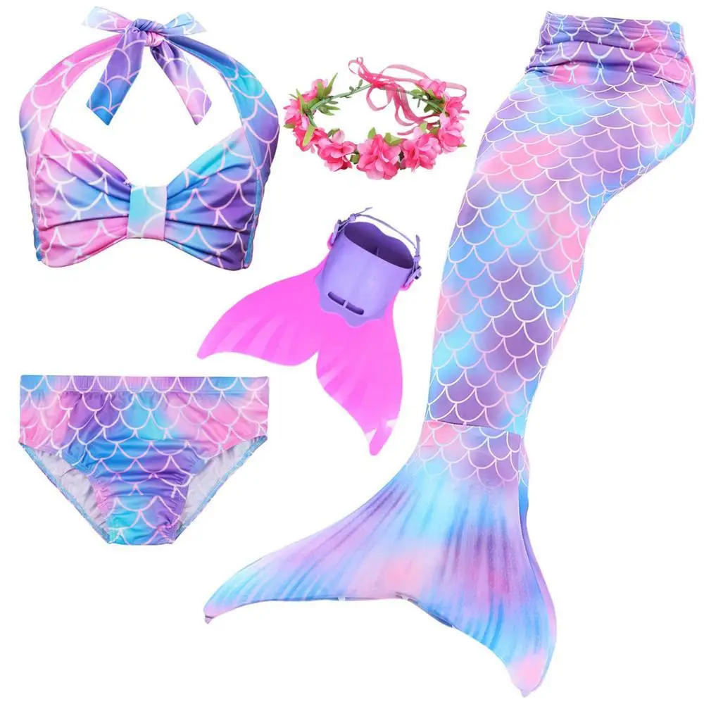 Детский купальник для девочек с хвостами русалки моноласт хвост Ариэль