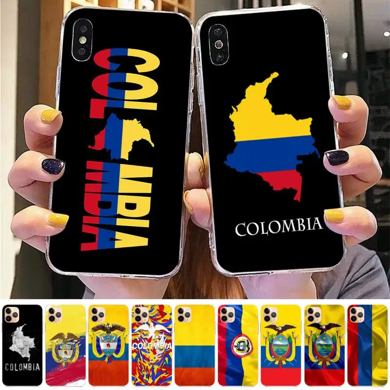 

Colombia Flag Phone Case for iPhone 11 12 13 mini pro XS MAX 8 7 6 6S Plus X 5S SE 2020 XR case