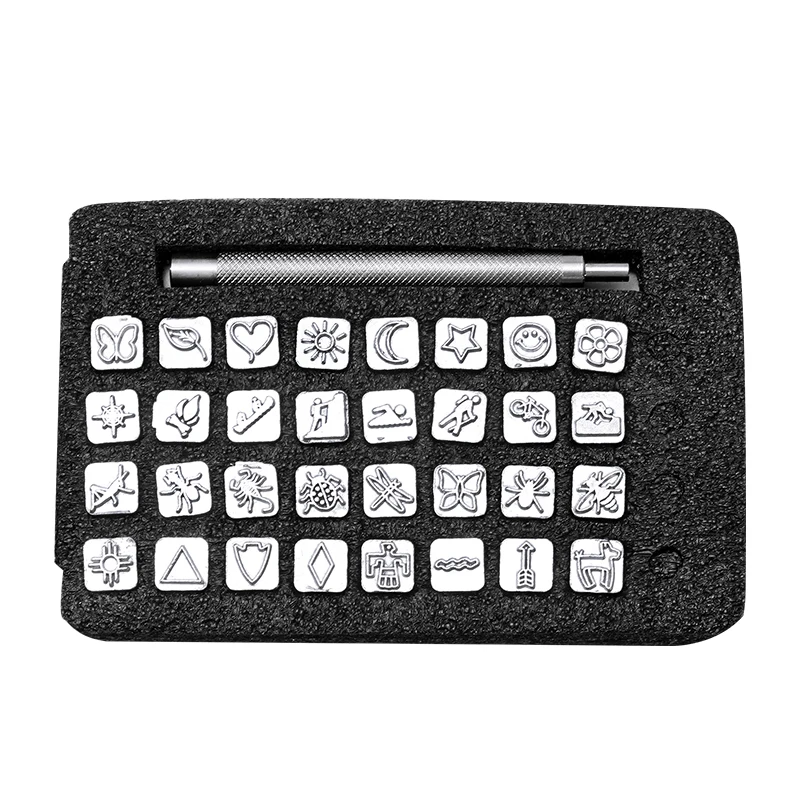 32 шт. металлический Штамповочный Инструмент MIUSIE для резьбы по коже инструменты