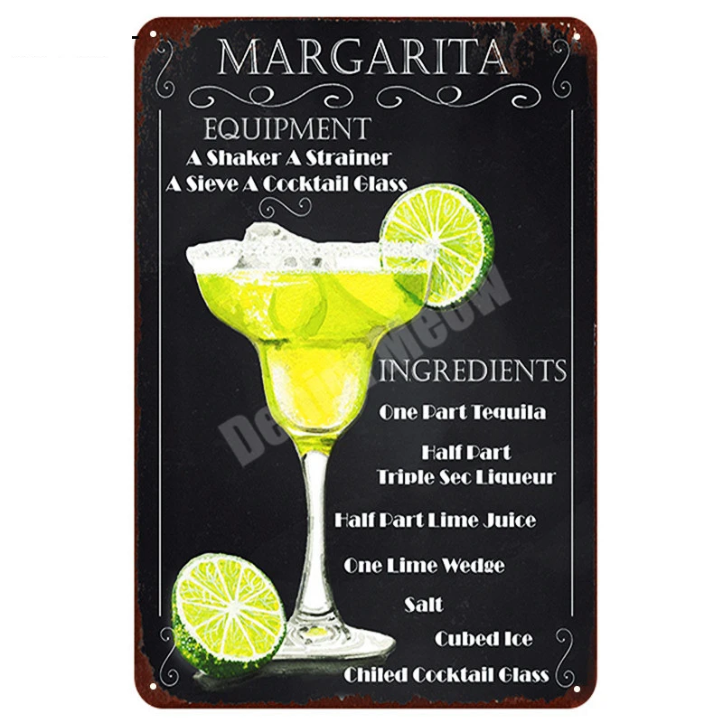 14 Тики Бар открытое летнее пиво Ретро металлические жестяные знаки Mojito мартини Куба LIBRE Коктейльная табличка для бара бар художественные наклейки Настенный декор N082 - Цвет: 14