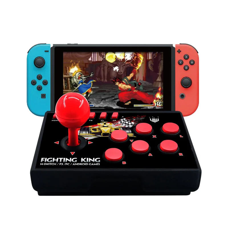

4-in-1 Retro Arcade Station USB Wired Rocker Fighting Stick Game Joystick Controller for PS3/Switch NS/PC/Android Games Console