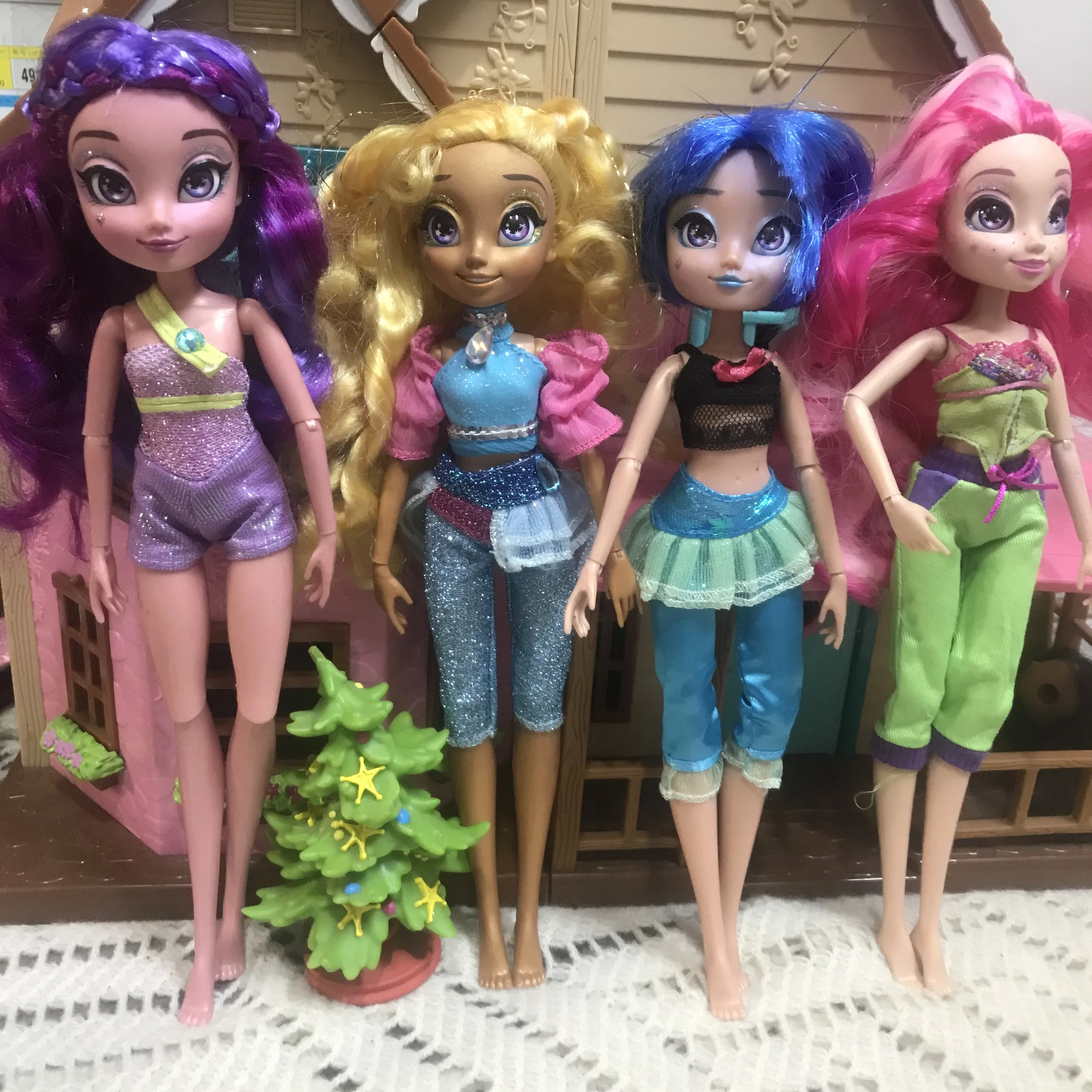 Блестящая голова куклы Disney очки глаза звезда кукла игрушка мультяшной девочки