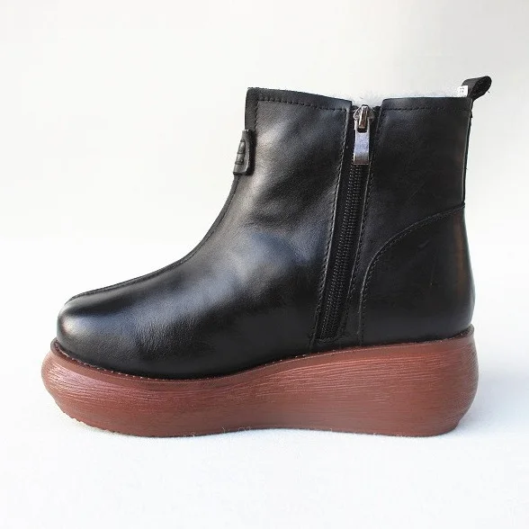 Кожаные туфли Careaymade из чистой шерсти на среднем высоком каблуке оригинальная