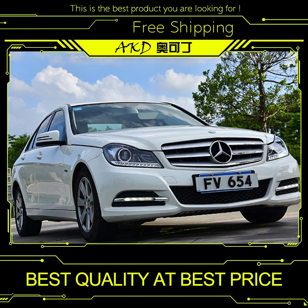 АКД автомобильный Стайлинг Головной фонарь для Benz W204 светодиодный фар 2011-2013