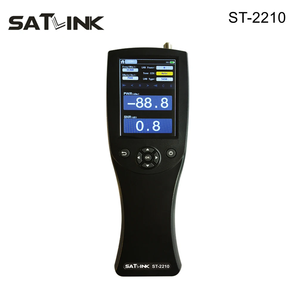 Satlink ST-2210 DVB-S/S2 Digital Satellite Signal Meter Finder, принимающий 3.95-дюймовый сенсорный экран, спектроанализатор для цифрового спутникового телевидения.