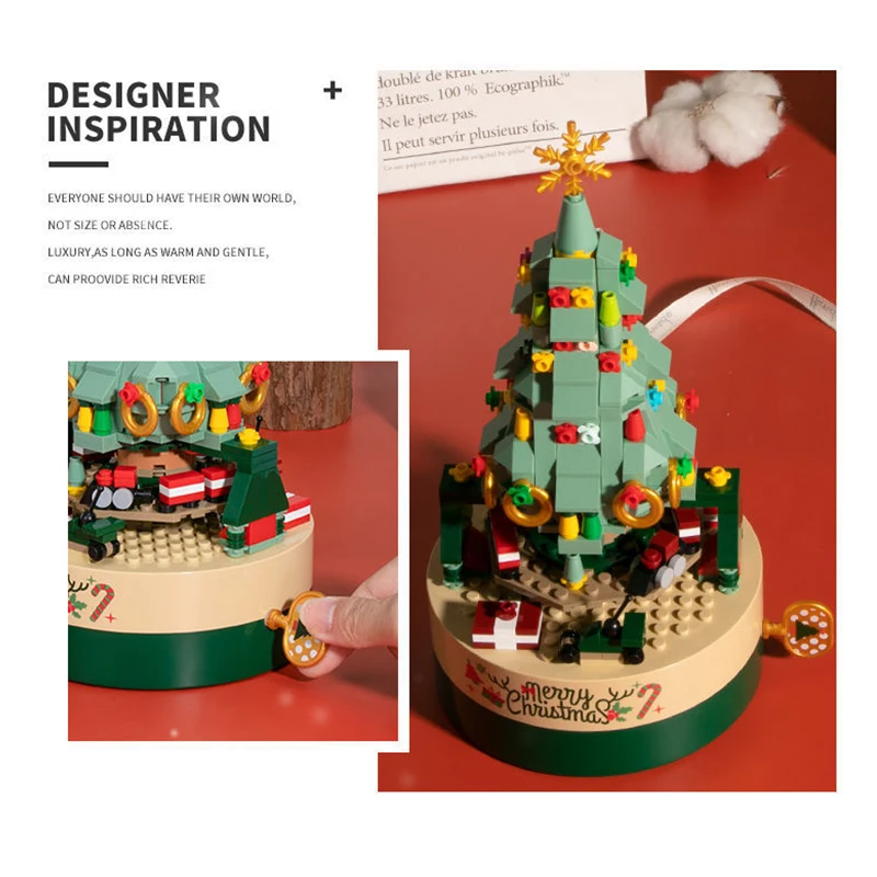 

Music Box Colorful Christmas Tree building blocks bricks toys for baby best christmas bristhday gifts