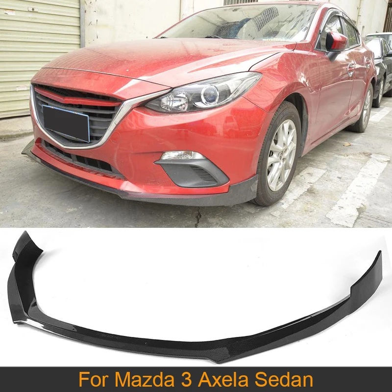 Передний бампер из углеродного волокна спойлер для Mazda 3 Axela Sedan Hatchback 4 Door 14-16 for G GS GX