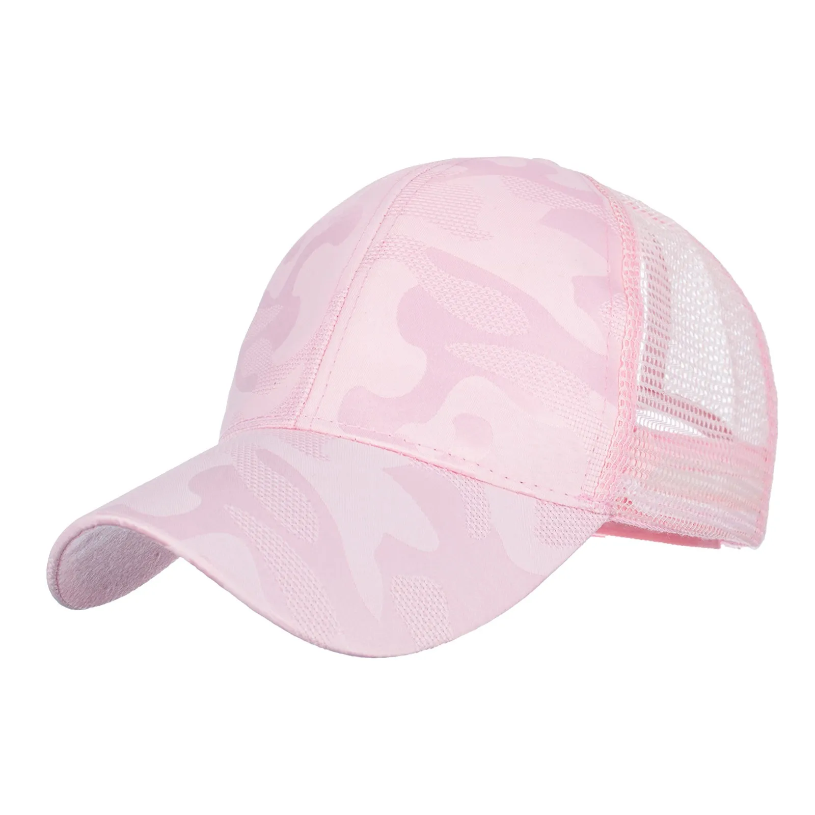 

Pink Mesh Baseball Cap For Women Men Print Breathable Golf Cap Hats Summer Outdoor Uvproof Caps Female Dropshipping