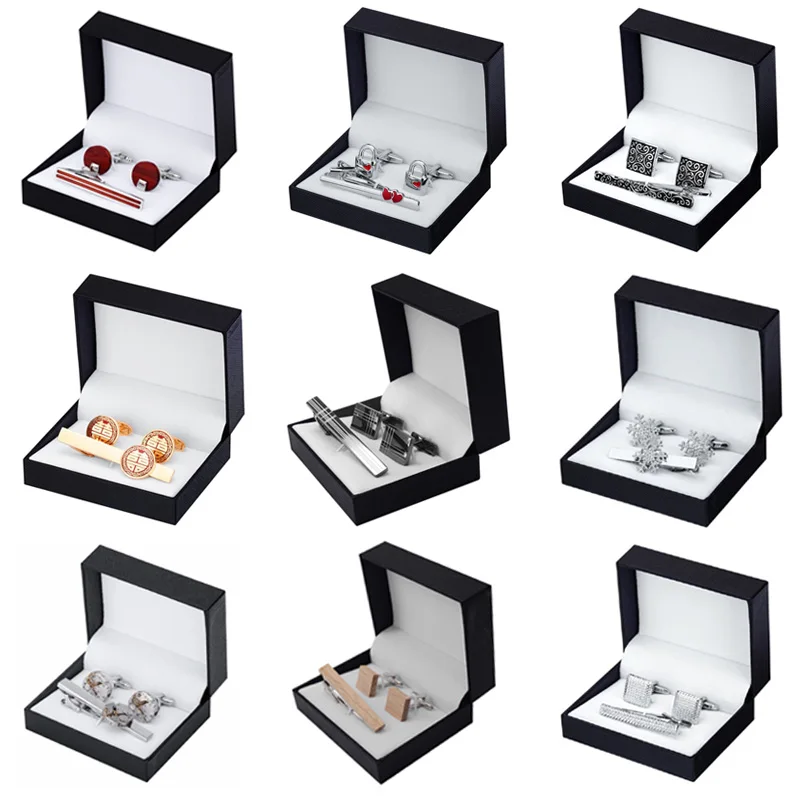 12 видов стилей высококачественный зажим для галстука запонки подарочный набор