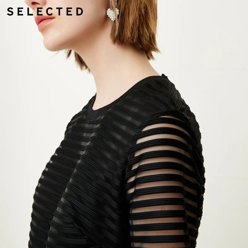 Отборный стрейч сплайсированные шифон вырезы платье зонтик S | 418361501|Женские