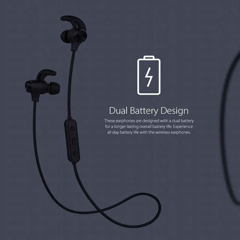 EDIFIER W280BT Беспроводной Bluetooth наушники Шум отмены IPX4 Спортивные V4.1 двойной Батарея