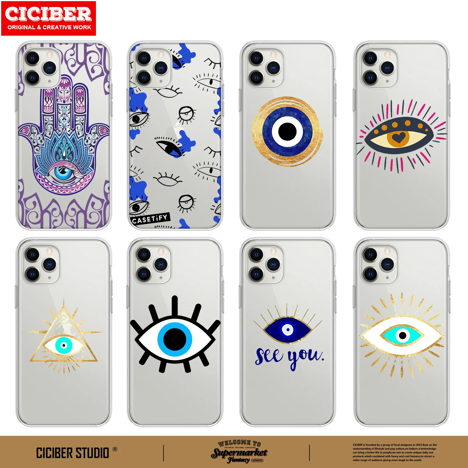 

Lucky Eye Phone Case For iPhone 13 Case 11 12 Pro Max mini X XR XS MAX 7 8 6 6s Plus 5 5S SE Soft TPU Cover Funda Coque Capa