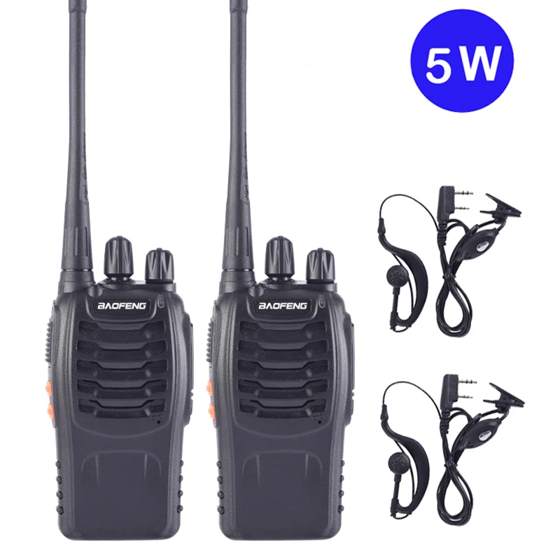 1 шт. или 2 шт. рация 5 Вт 2-way Ham радиостанция UHF 400-470 МГц 16CH CB радио talki walki портативный приемопередатчик Baofeng 888s