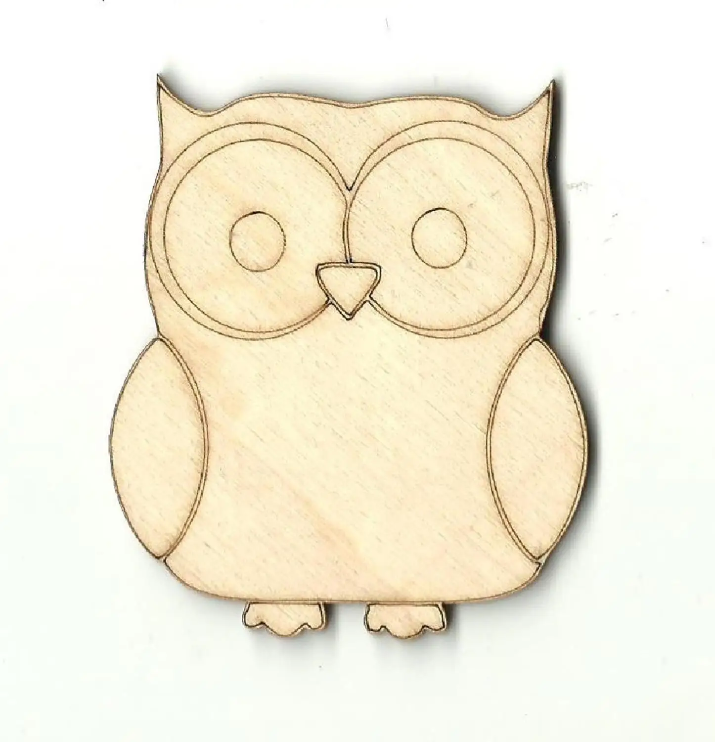 Сова лазер вырезанная НЕОБРАБОТАННАЯ древесина форма|Поделки из дерева| |