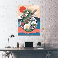 wall art canvas home decor draak painting hd prints moderne seafood ramen poster pictures modulaire nordic style voor woonkamer