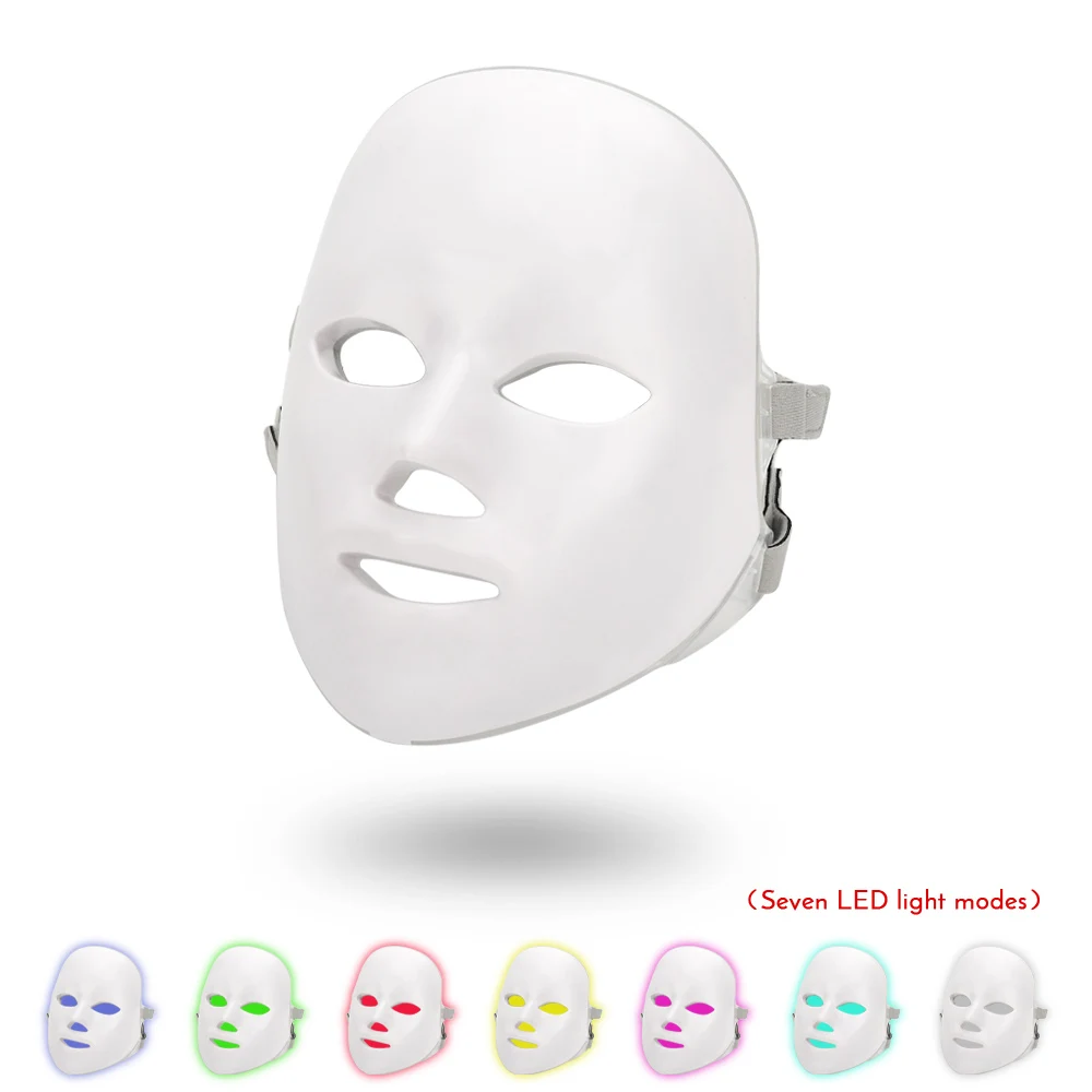 

LED Facial Mask Beauty Skin Rejuvenation Photon Light 7 Colors Mask Therapy Wrinkle Acne Tighten Skin Tool Facial Machine