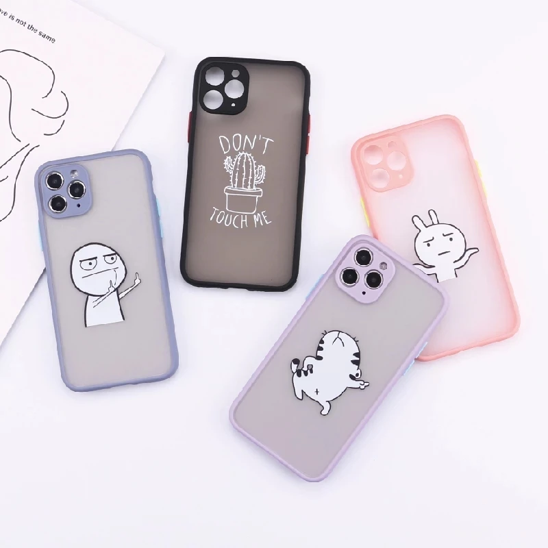 

Lovely Little Camera Protection Phone Cases For iPhone 11 Pro Max XR XS Max X 8 7 6S Plus Matte Shockproof Back Cover