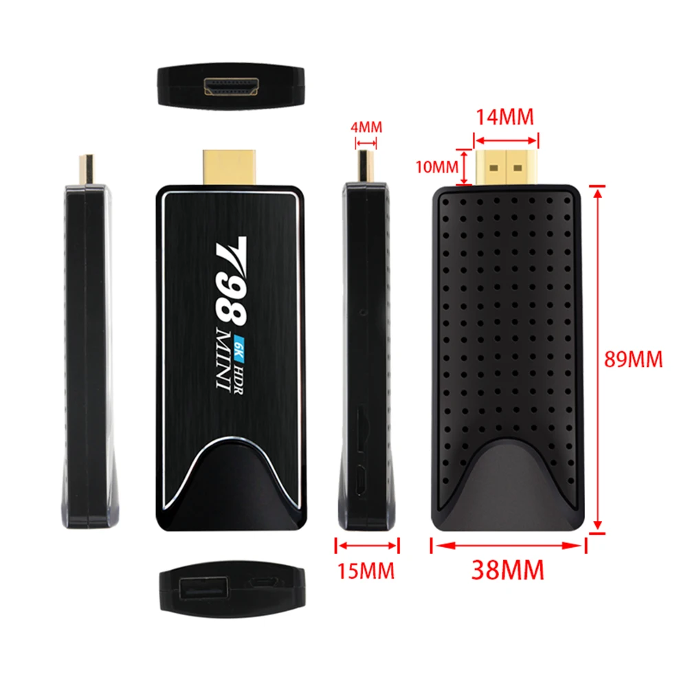 

TV Stick Android 10 2GB 16GB 2.4/5G WiFi RK3318 Quad-Core Smart TV Box 3D Video Set Top Box Play Store 4K Dongle Media