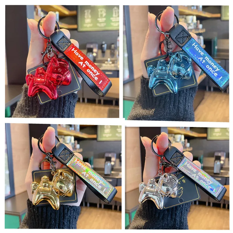 

Electroplated Instant Money Doll Cute Pony Exquisite Accessories Bag Pendant Key Chain Chain New Year Gift