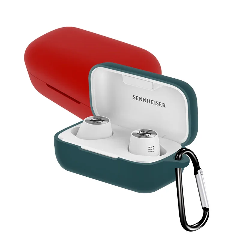 Силиконовый мягкий чехол для Sennheiser Impulse True Wireless 2 защитный с Bluetooth крючком |