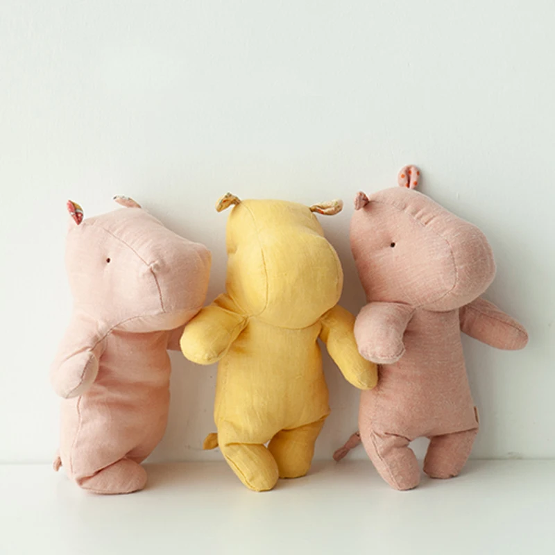 Мягкая хлопковая льняная детская игрушка Safar Rhino Рождественский Новогодний