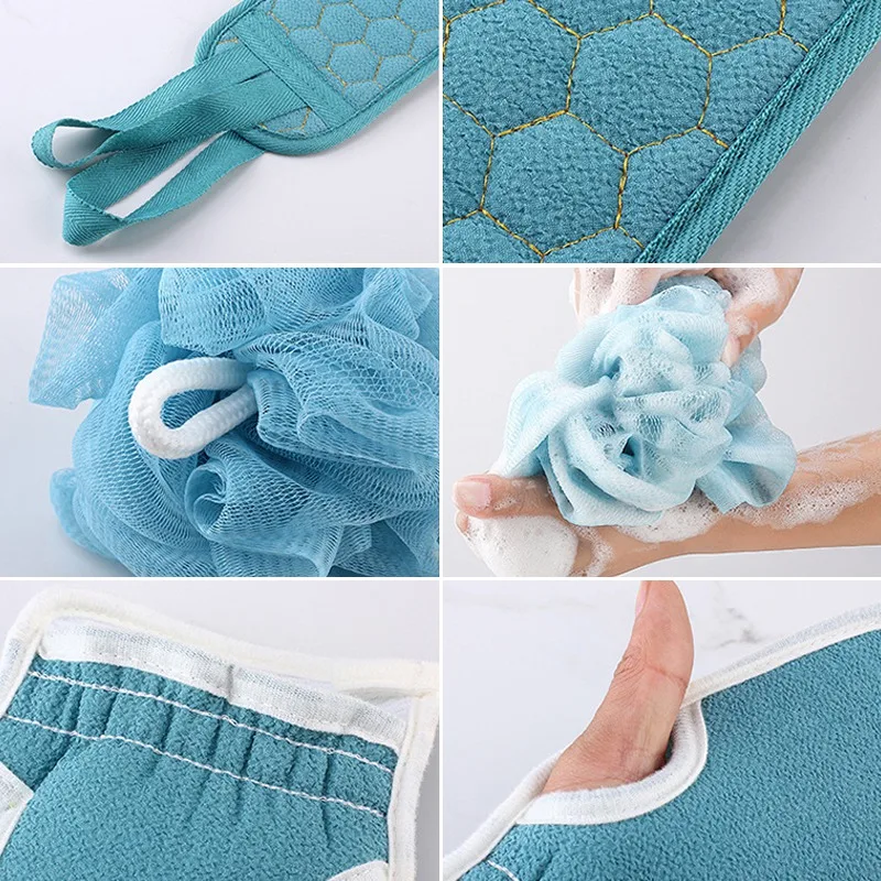 

Mud Scrubbing 3Pcs/Set Bathing Suit Bathroom Exfoliating Products For Men Women Toiletries And Decontamination Combo Suit