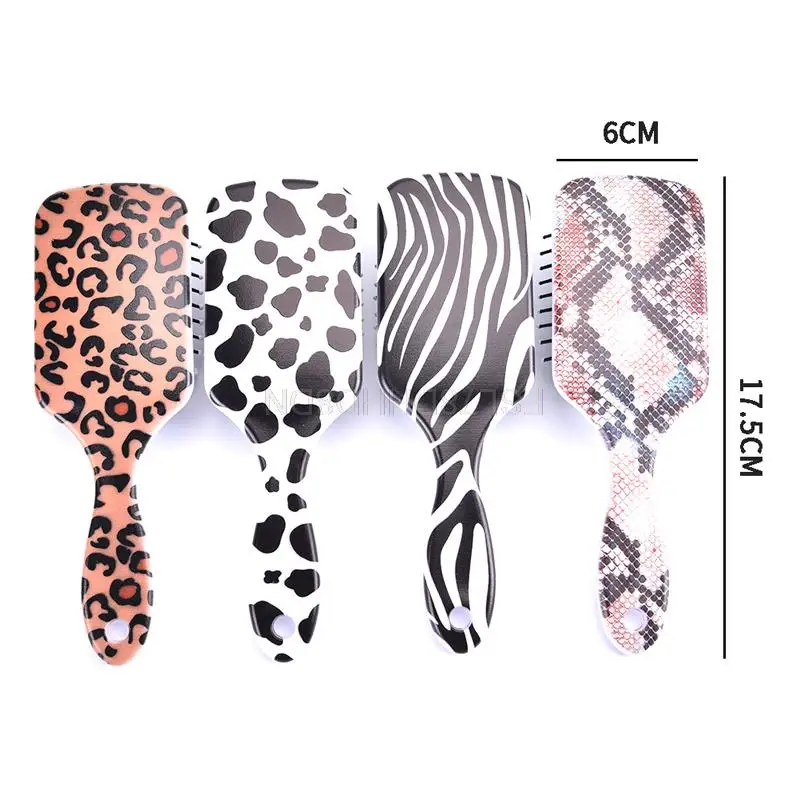 

Snake Pattern Print Air Cushion Comb Leopard Comb Women Cutting Hair Comb For Home Hair Brush Hairdressing