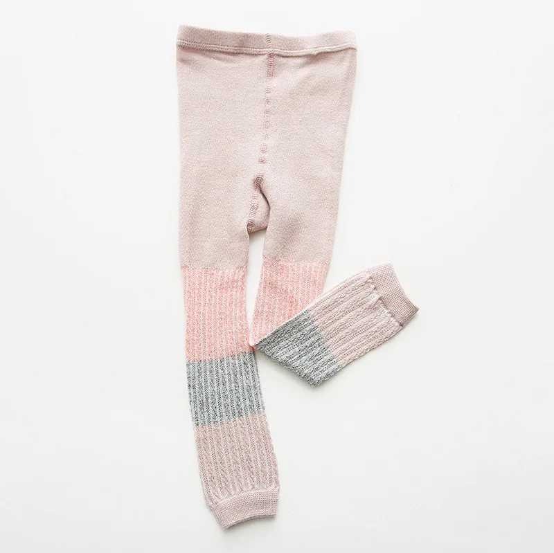 Детские колготки с девятью точками сетчатые разноцветные в радужную полоску для