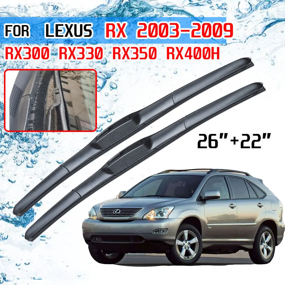 Щетки стеклоочистителя автомобиля для Lexus RX RX300 RX330 RX350 RX400h 2003 2004 2005 206 2007 2008 2009 XU30, аксессуары Щетки стеклоочистителя автомобиля для Lexus RX RX300 RX330 RX350 RX400h 2003 2004 2005 206 2007 2008 2009 XU30, аксессуары