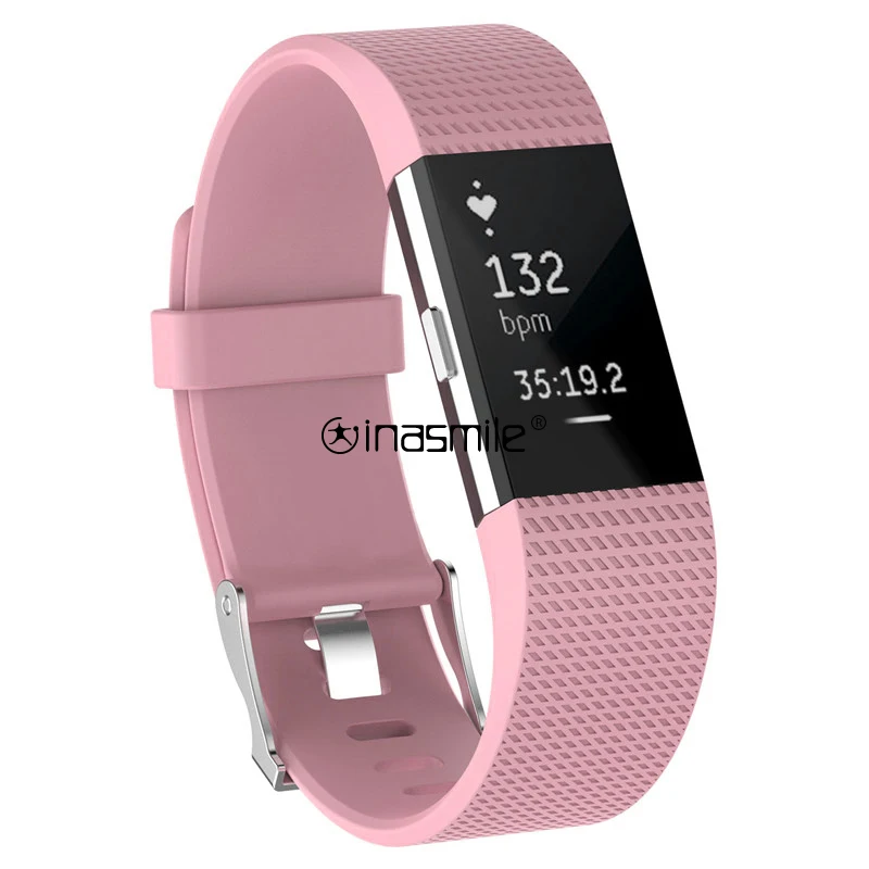 Потрясающий цветной ремешок для браслета FitBit Charge 2 браслет для Charge 2 ремешок для Charge 2 correa браслет - Цвет: pink