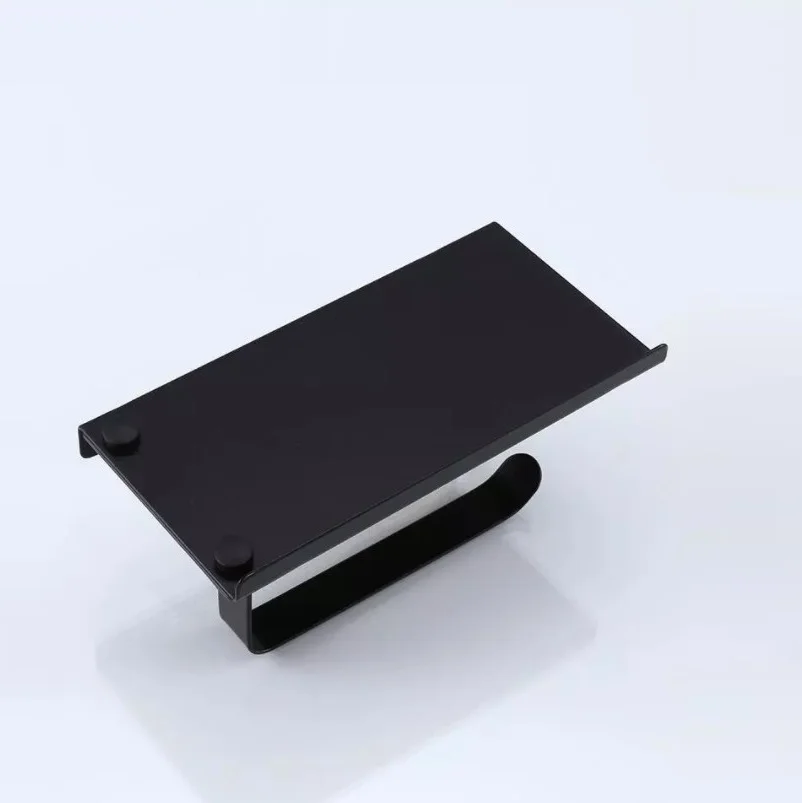 Нержавеющая сталь Ванная комната держатель для бумаги и телефона с полкой