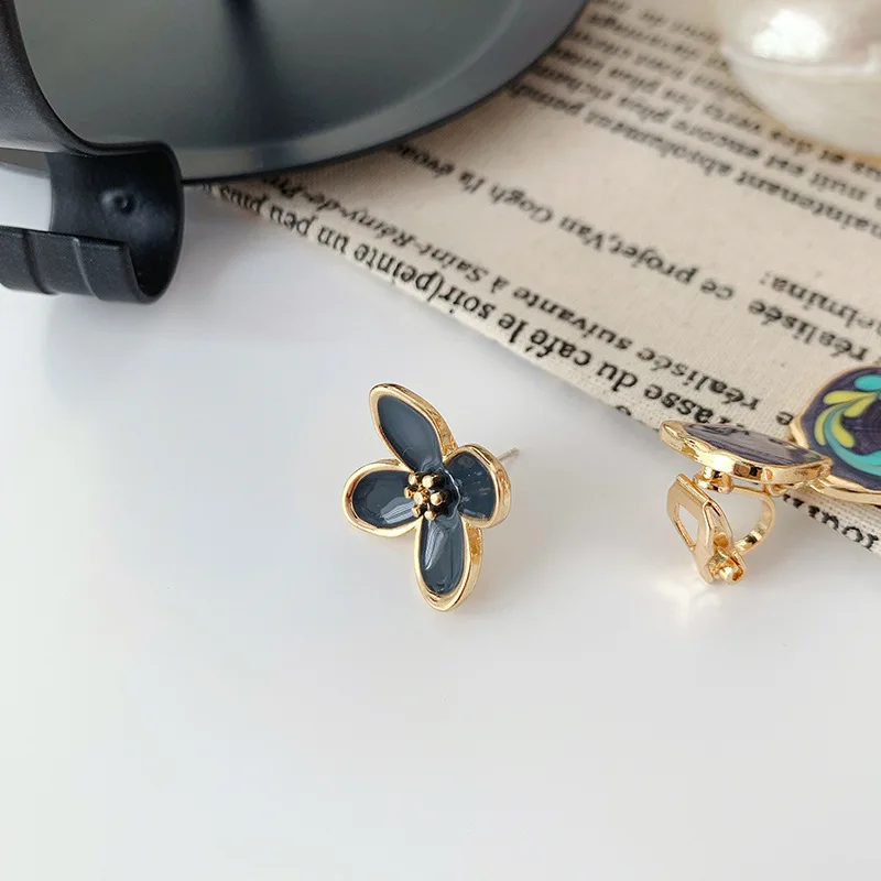 Корейские милые металлические серьги-подвески с рисунком для женщин и девочек