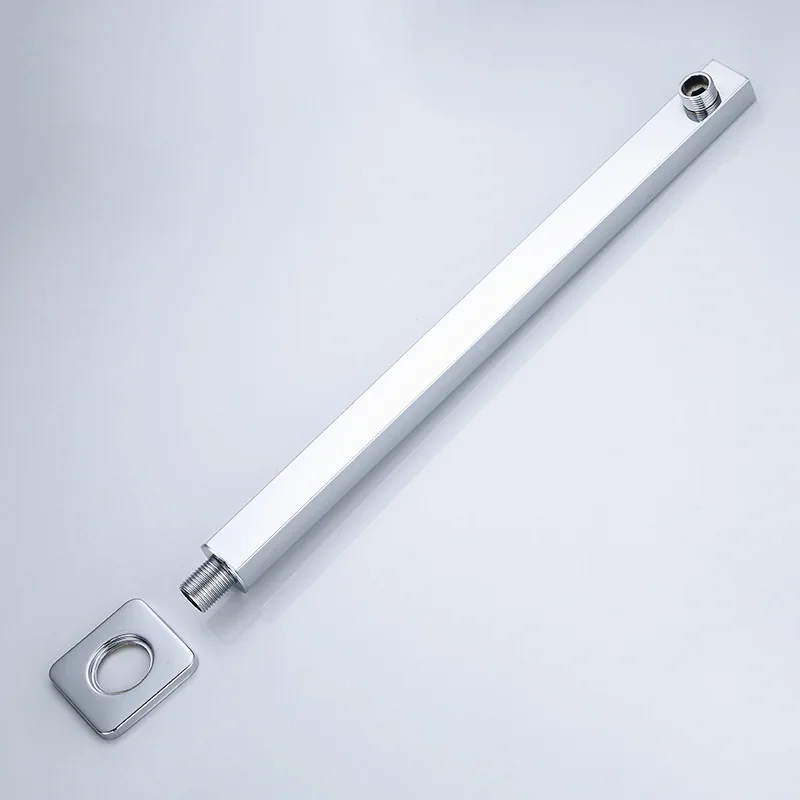 1pcs stainless steel square shower arms extend water inlet tubes wall mounted shower head pipe for bathroom hardware accessories free global shipping
