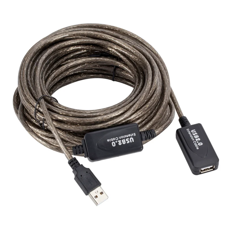 5 м/10 м/15 м/20 м USB2.0 мужского и женского пола ретранслятор коаксиальный кабель